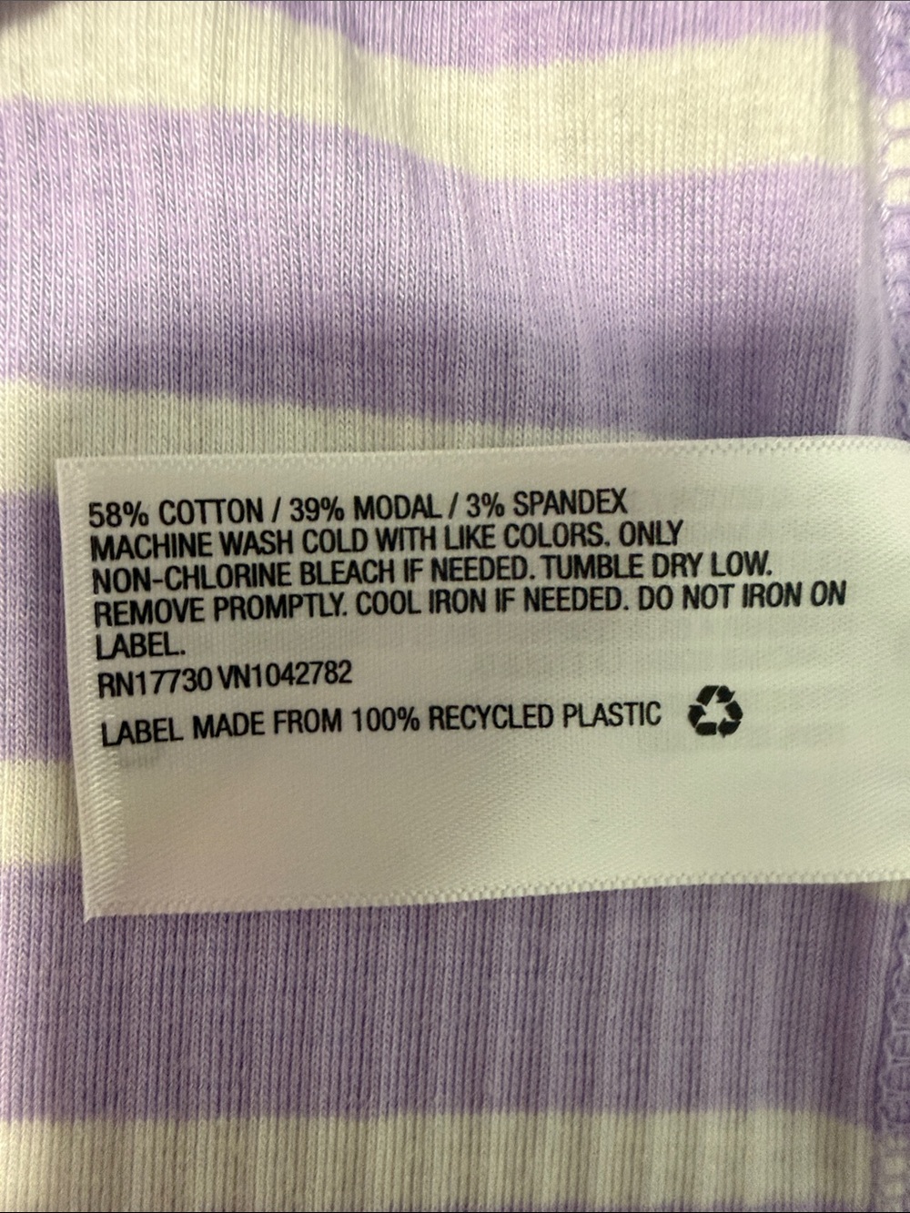 A New Day Purple and White Striped Short Sleeve Tee Size XL - Picture 6 of 14